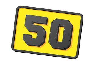 50th celebration event number for poster or invitation