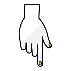 hand human index isolated icon vector illustration design