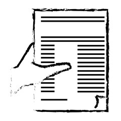 hand human with contract vector illustration design