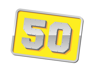 50th celebration event number for poster or invitation