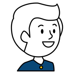 Obraz premium young man avatar character vector illustration design