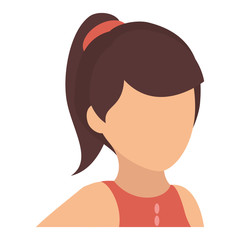 beautiful and young woman character vector illustration design