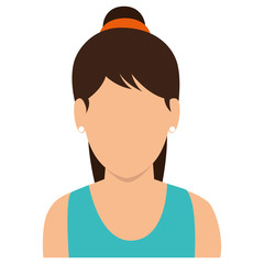 beautiful and young woman character vector illustration design