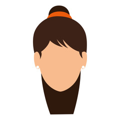 beautiful and young woman character vector illustration design