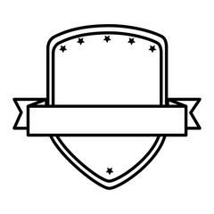 shield with ribbon isolated icon vector illustration design