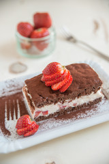 Erdbeer Quark Schoko Schnitte