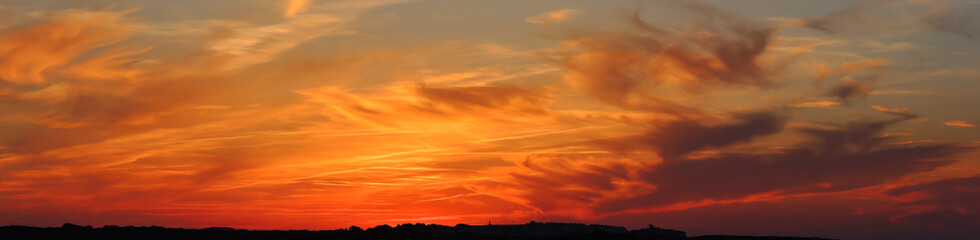 Summer sunset in Arenal d'en Castell, Menorca, Spain