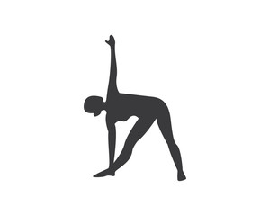 Obraz na płótnie Canvas Athletic Yoga People Logo