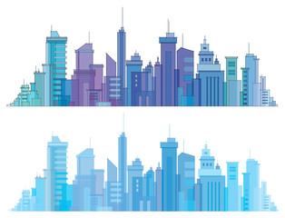 Vector city buildings.