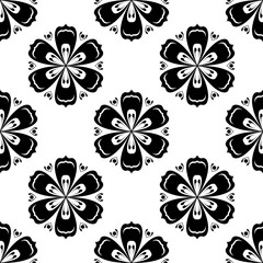 Fototapeta premium Floral seamless pattern. Abstract background
