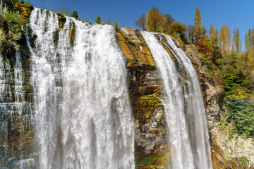 Tortum waterfall in Eastern Anatolia Region of Turkey