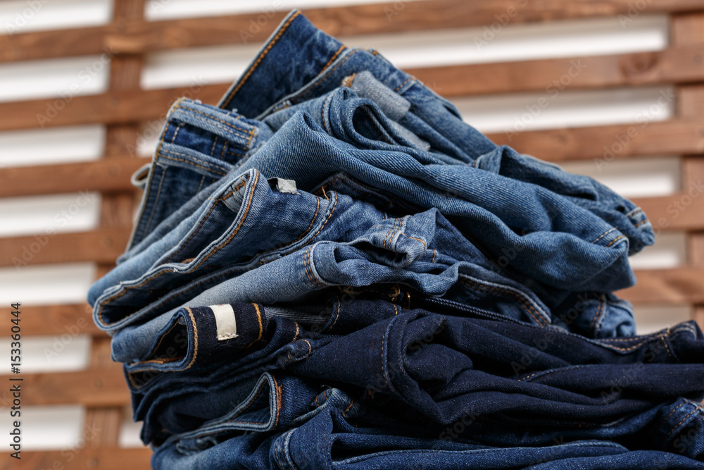 Wall mural Pile of jeans