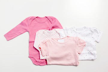 Set of clothing and items for a baby