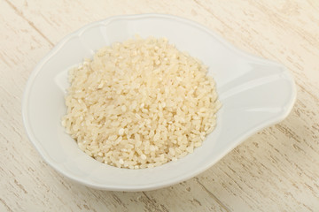 Raw rice heap