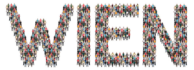 Fototapeta premium Wien Leute Menschen People Gruppe Menschengruppe