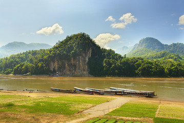 The Mekong river near Luang Prabang in Laos   © robnaw