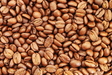 Roasted coffee beans background