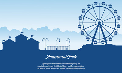 Scenery amusement park style background