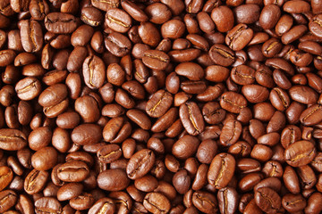 Roasted coffee beans background