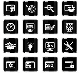 seo and development icon set