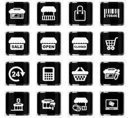 shop icon set