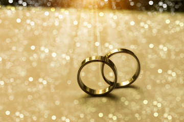 Obraz na płótnie Canvas Beautiful background with wedding rings.
