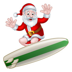 Surfing Santa