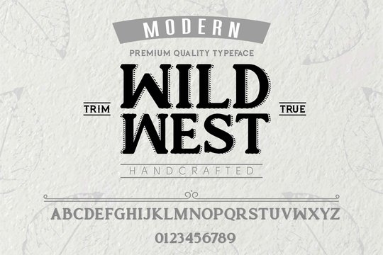 Font.Alphabet.Script.Typeface.Label.Wild West typeface.For labels and different type designs
