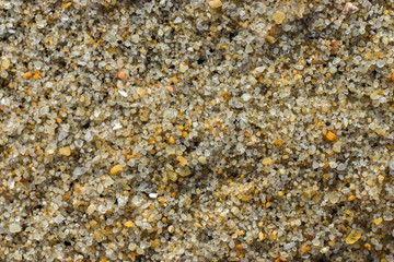 Macro image of sand on the beach.
