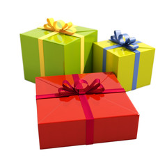 3 Gift Boxes Close Up