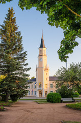 Obraz premium landscape in the park in front of City Hall in Sillamae