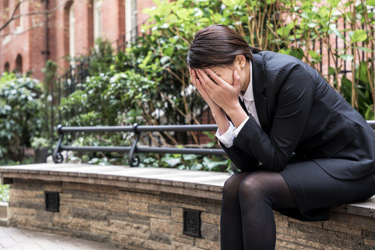 depressed business woman
