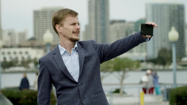 Self shot on a street of Coronado, San Diego