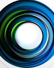 Swirl and circles, futuristic geometrical abstract background