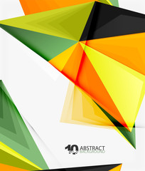 3d triangle polygonal abstract vector