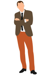  isolated, man in jacket and tie