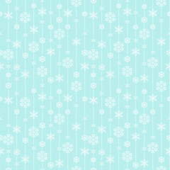 Snowflake vector seamless pattern.