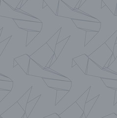  seamless background, origami bird