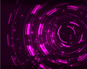 Neon circles abstract background