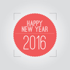 Abstract 2016 New Year Card Vector Illustration