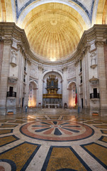 Interior of the National Pantheon, the former church of Santa Engracia. Lisbon. Portugal