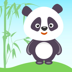 Panda and bamboo.