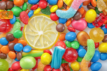 Fototapeta na wymiar Colorful candies as background