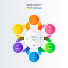 infographic design business concept with 6 options.