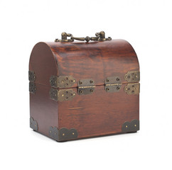 Old dirty trunk on a white background