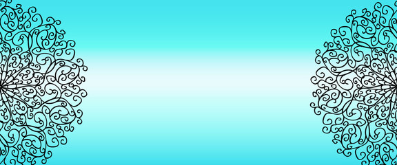 Mandala banner Space for text