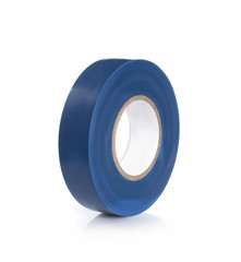 Round adhesive tape on white background.