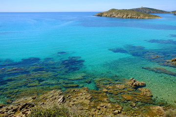 Beach Tuerredda in Sardinia, Italy.