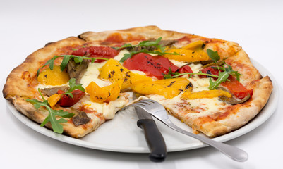 Pizza ai peperoni.