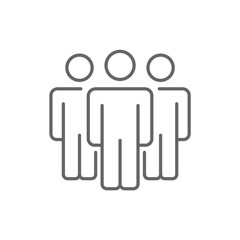 team or users icon. Line vector illustration for web, mobile and infographics.